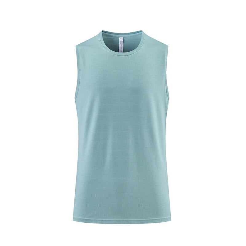 Men Vest Gym Clothing Bodybuilding Sleeveless Shirt Workout Sports Singlets Green